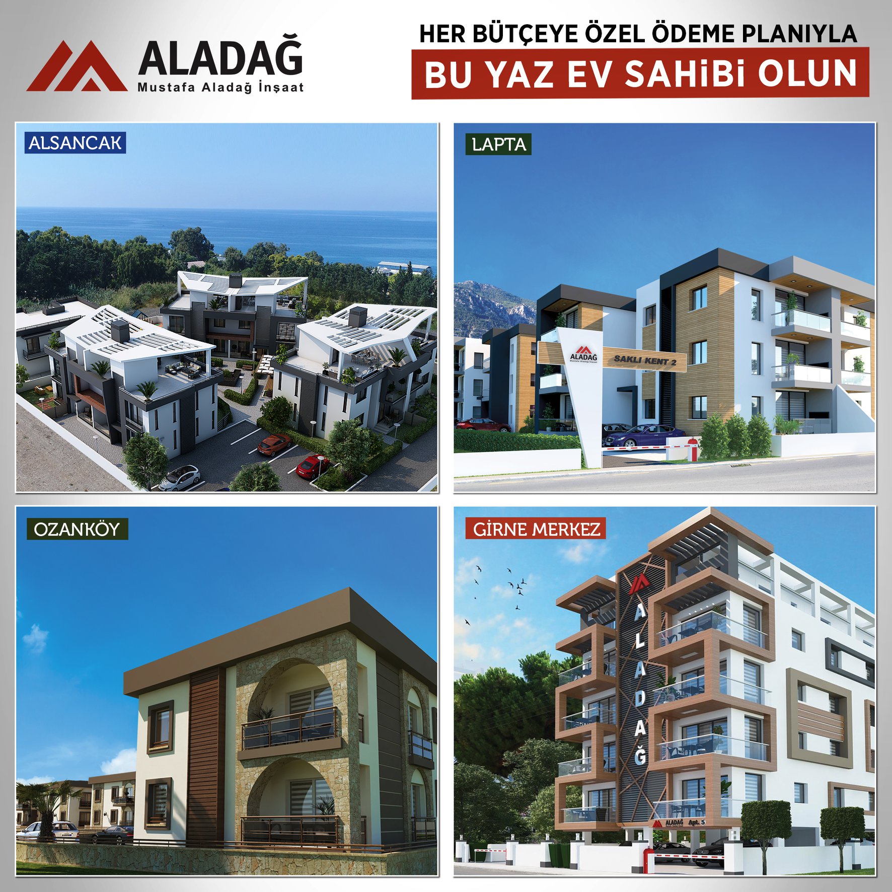 Aradığınız Satılık Daire Aladağ İnşaat’ta